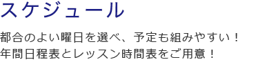 スケジュール